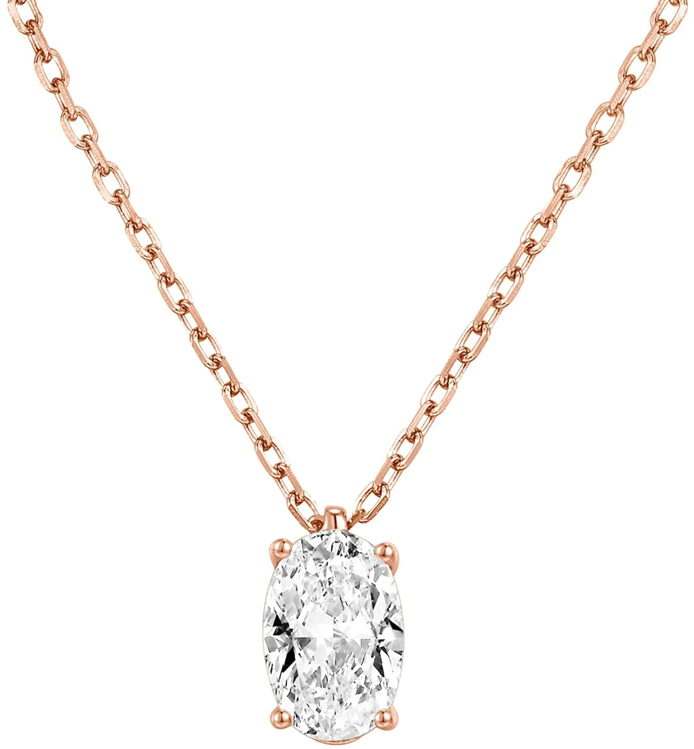 14K Gold Plated CZ Pendant Necklace
