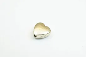 16 PCs Heart Silver Alloy Connector Beads Size 8x8x4mm Hole Size 0.8mm Decorative Design Metal Beads For Jewelry Making