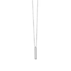 18" Sterling Silver Drop Bar Necklace