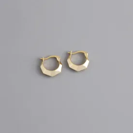 925 Sterling Silver Hoop Earrings Charm Jewelry - Light Ear Buckle - MD268
