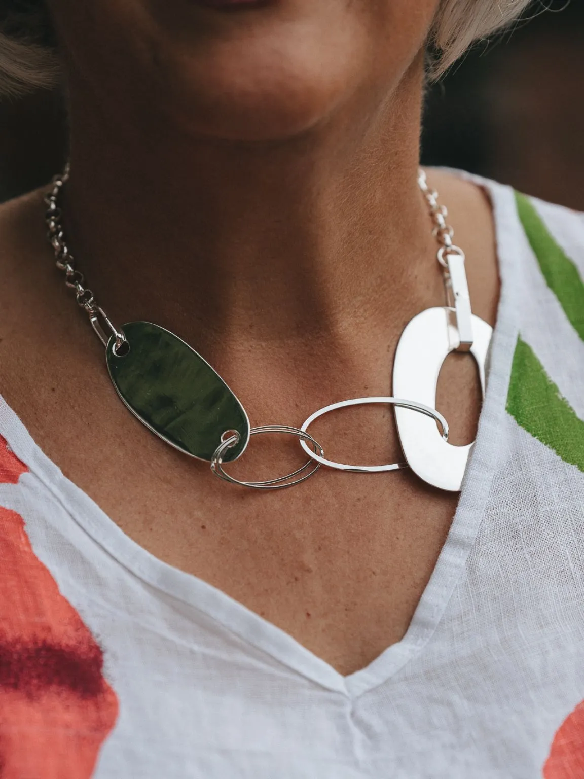 Abstract Link Necklace