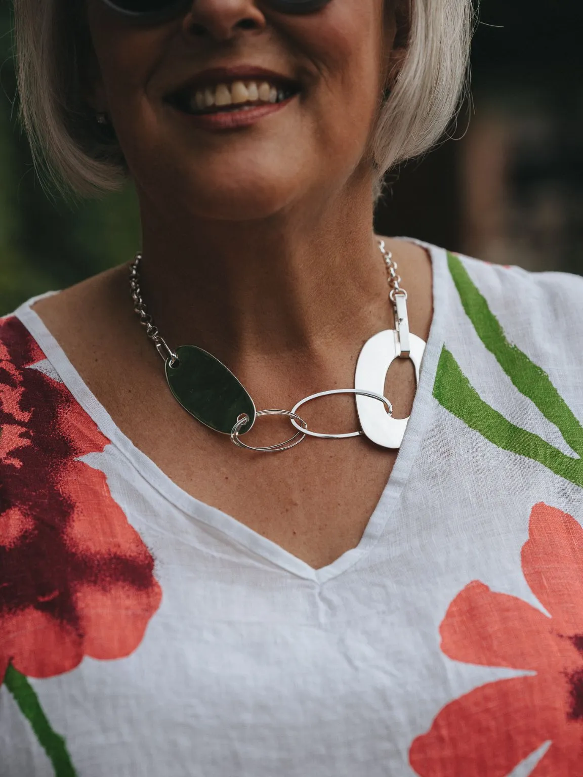 Abstract Link Necklace