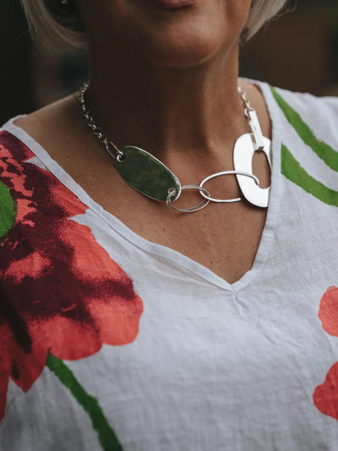 Abstract Link Necklace
