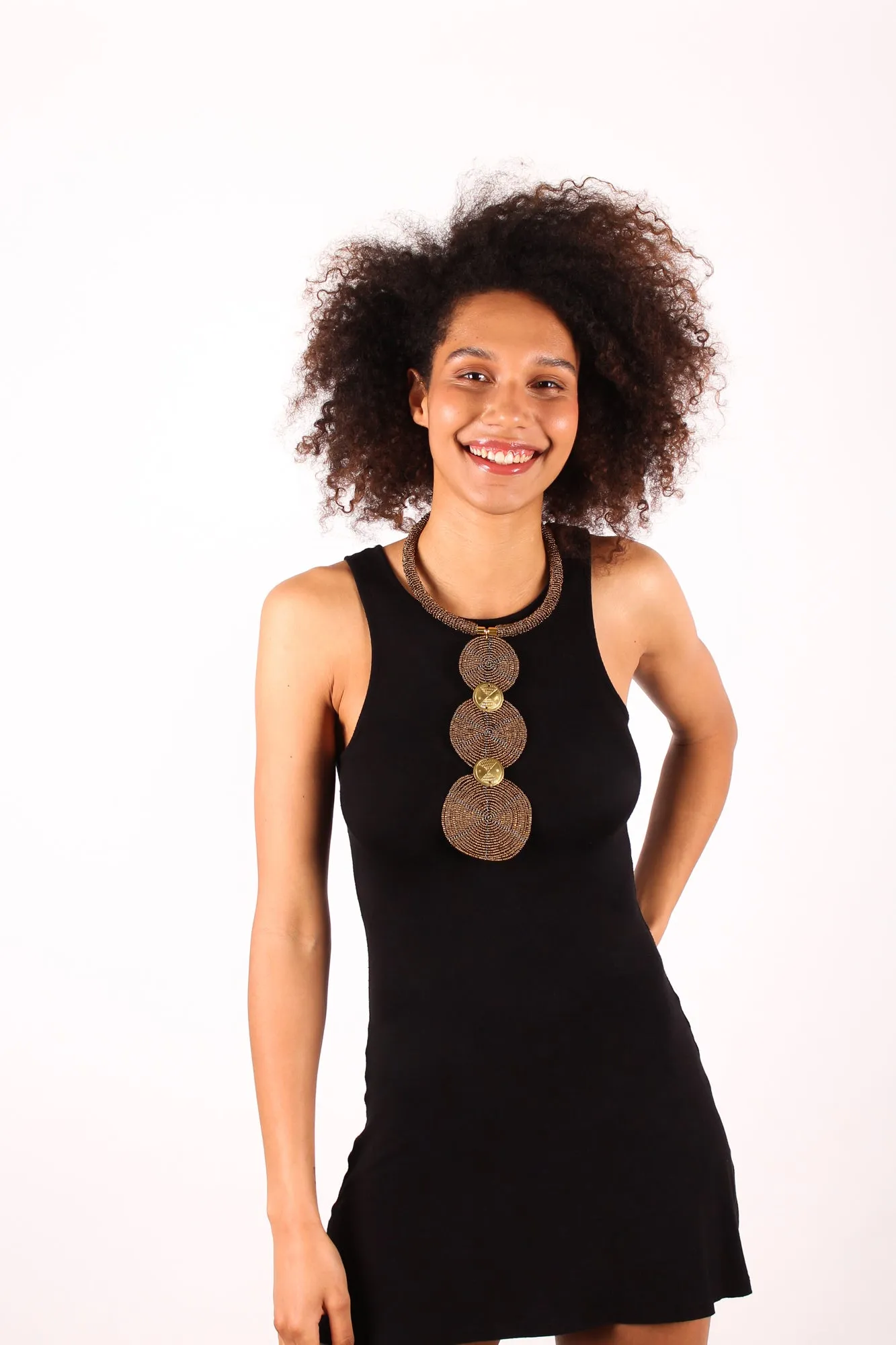 African Statement Round Shape Necklace
