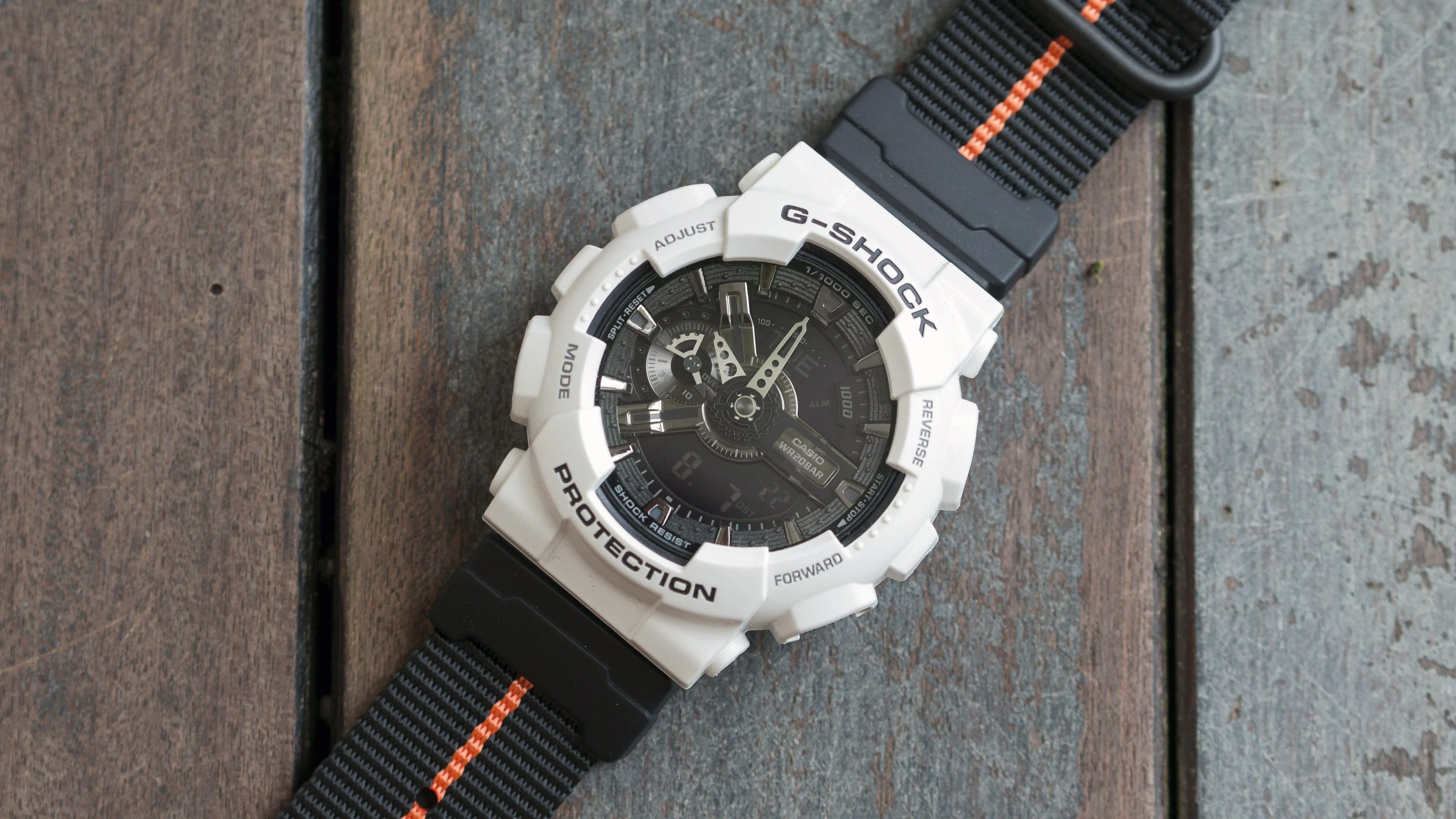 Ballistic Nylon Fire Divider Watch Strap with G-Shock Compatible Adapter and Spring Bar Tool