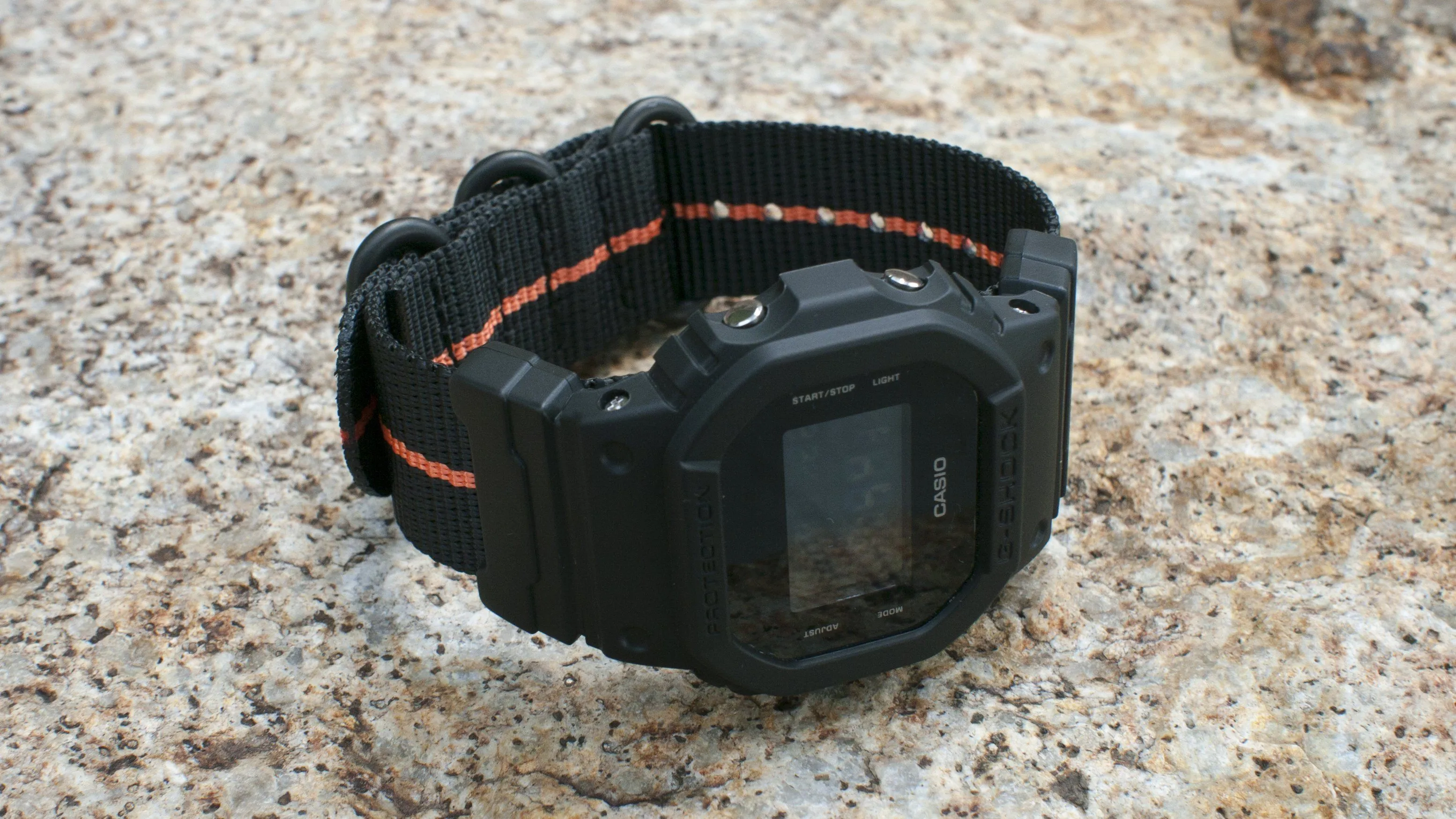 Ballistic Nylon Fire Divider Watch Strap with G-Shock Compatible Adapter and Spring Bar Tool