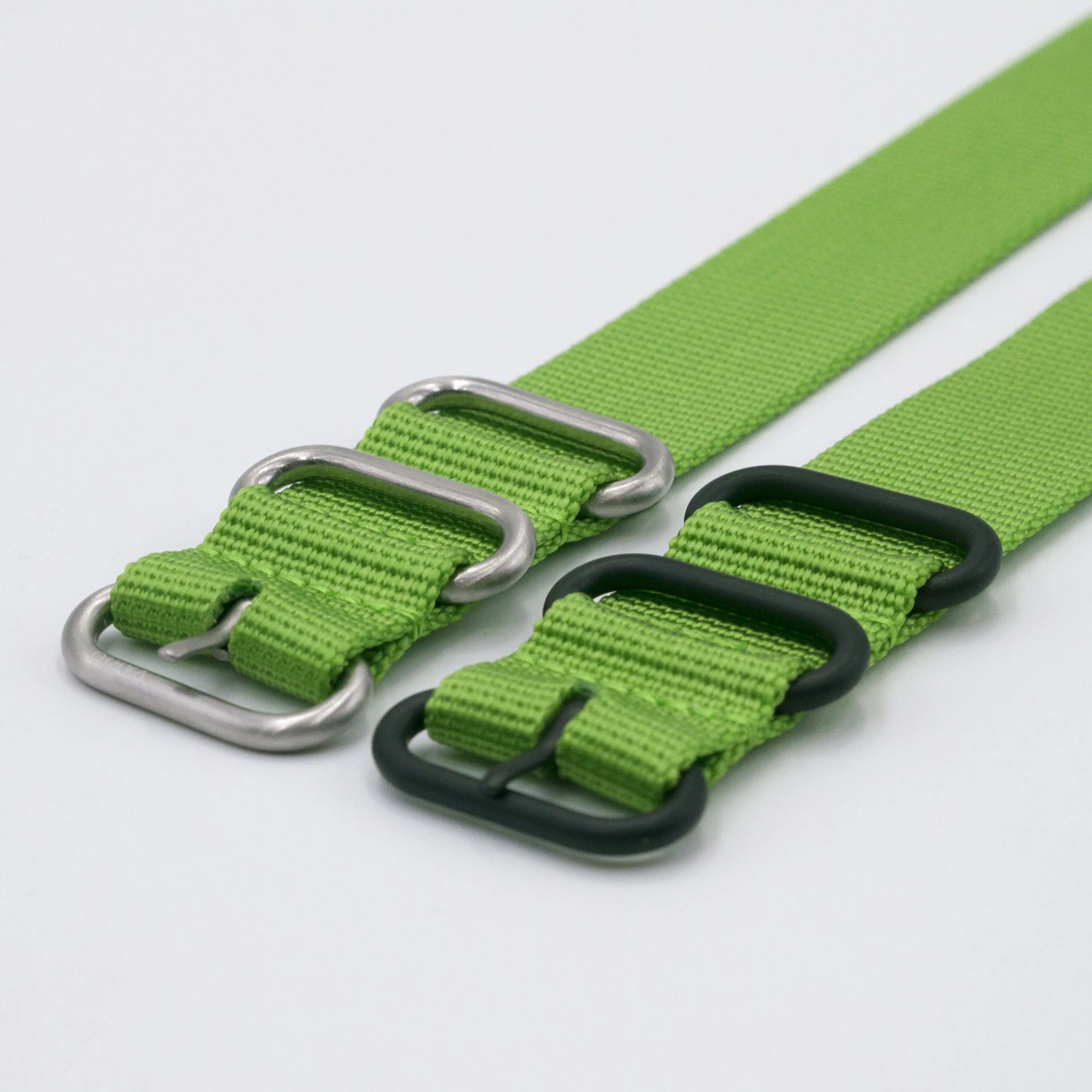 Ballistic Nylon Shamrock Green Watch Strap with G-Shock Compatible Adapter and Spring Bar Tool