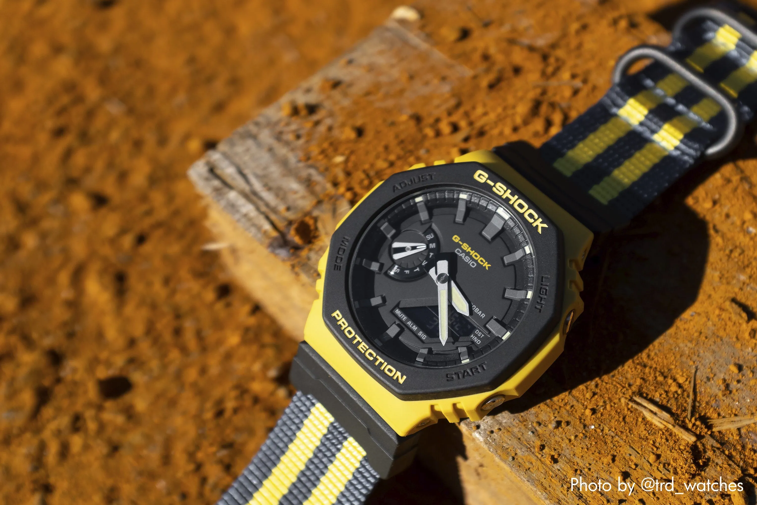 Ballistic Nylon Swedish Stripe Watch Strap with G-Shock Compatible Adapter and Spring Bar Tool