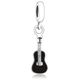 Black Guitar "You Rock" Dangle Pendant Charm