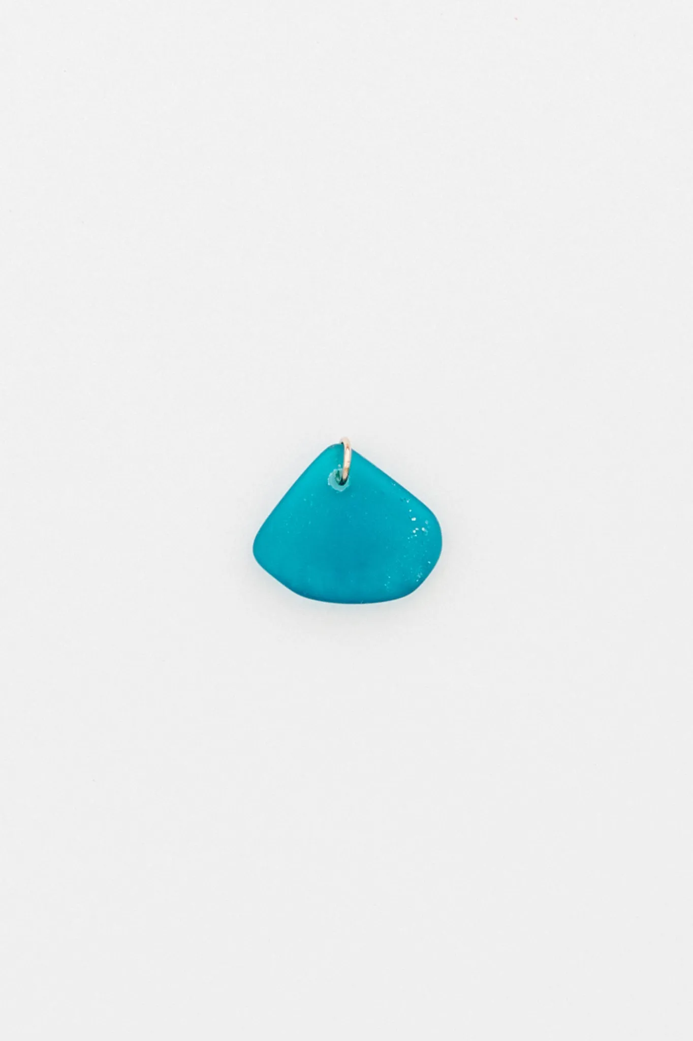 Blue Sea Glass Charm