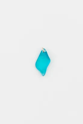 Blue Sea Glass Shell Charm
