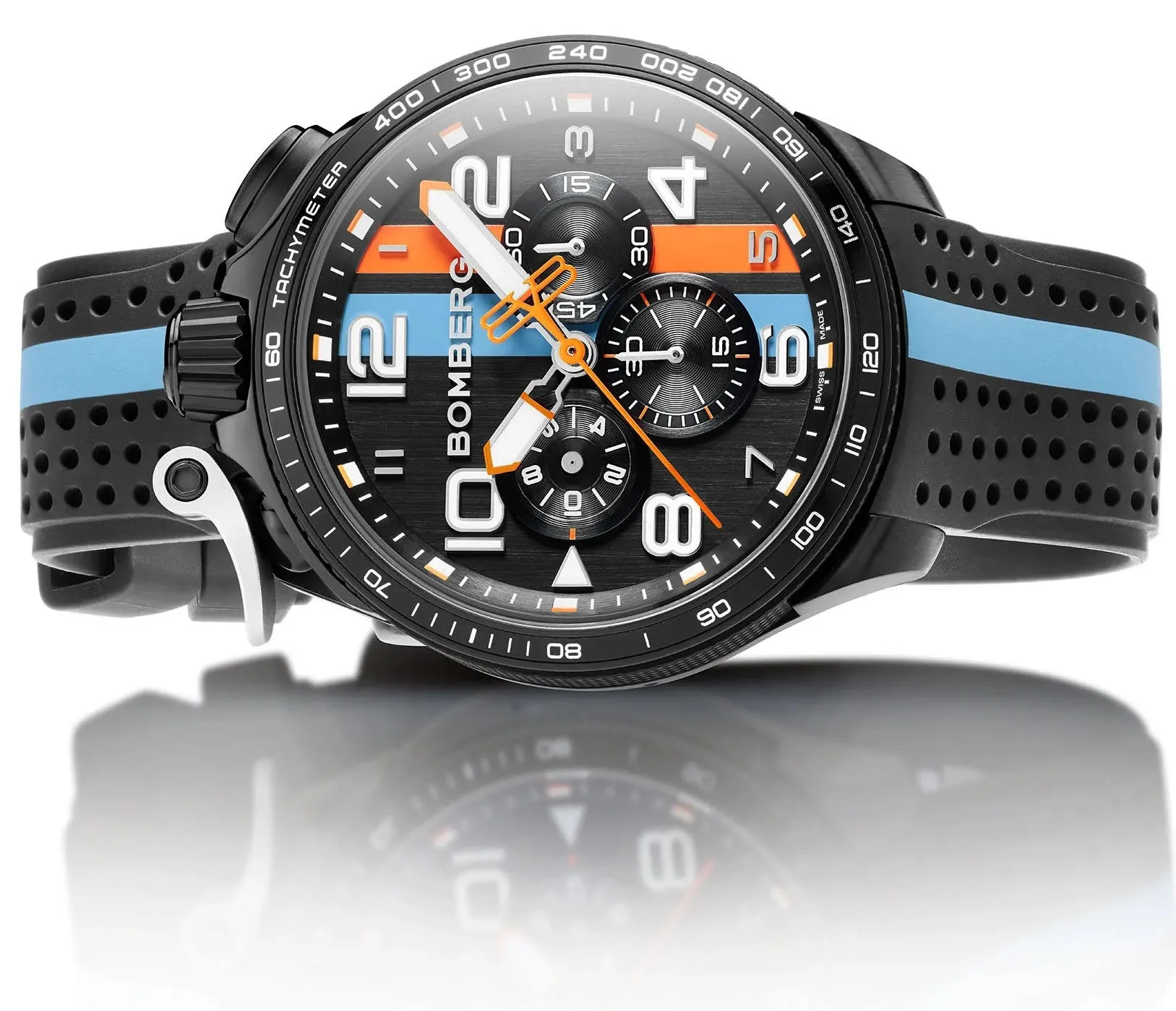 BOM Watch Bolt-68 Racing Light Blue Stripe