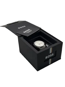 BOSS Candor Auto 41mm White Dial Bracelet Watch