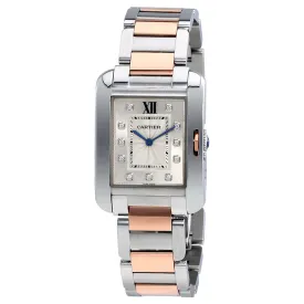 Cartier Tank Anglaise Silver Dial Ladies Watch WT100032