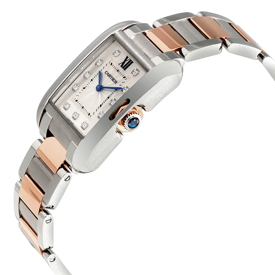 Cartier Tank Anglaise Silver Dial Ladies Watch WT100032