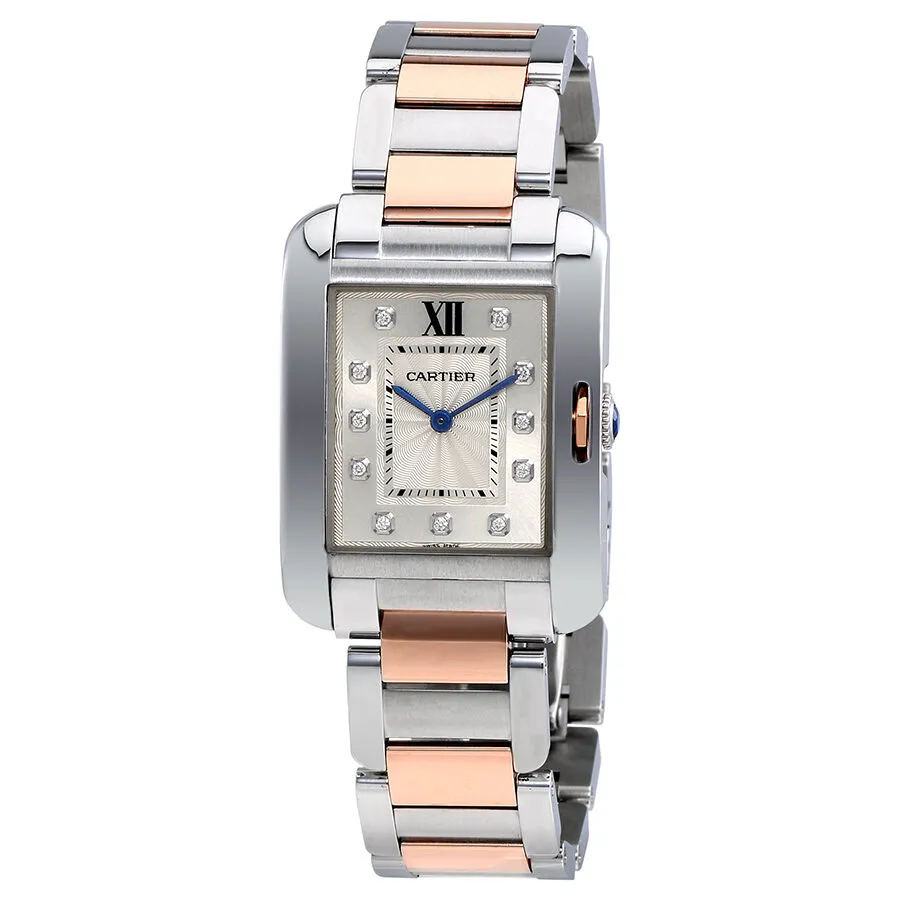 Cartier Tank Anglaise Silver Dial Ladies Watch WT100032