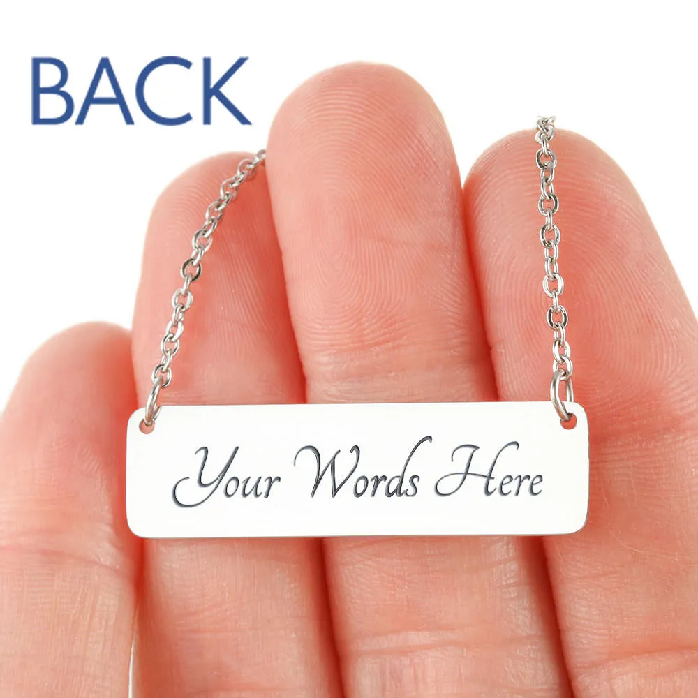 Christian Horizontal Bar Necklace - Be Still