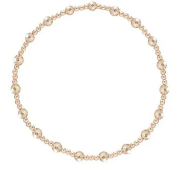 Classic Sincerity Pattern 4mm Bead Bracelet - Gold