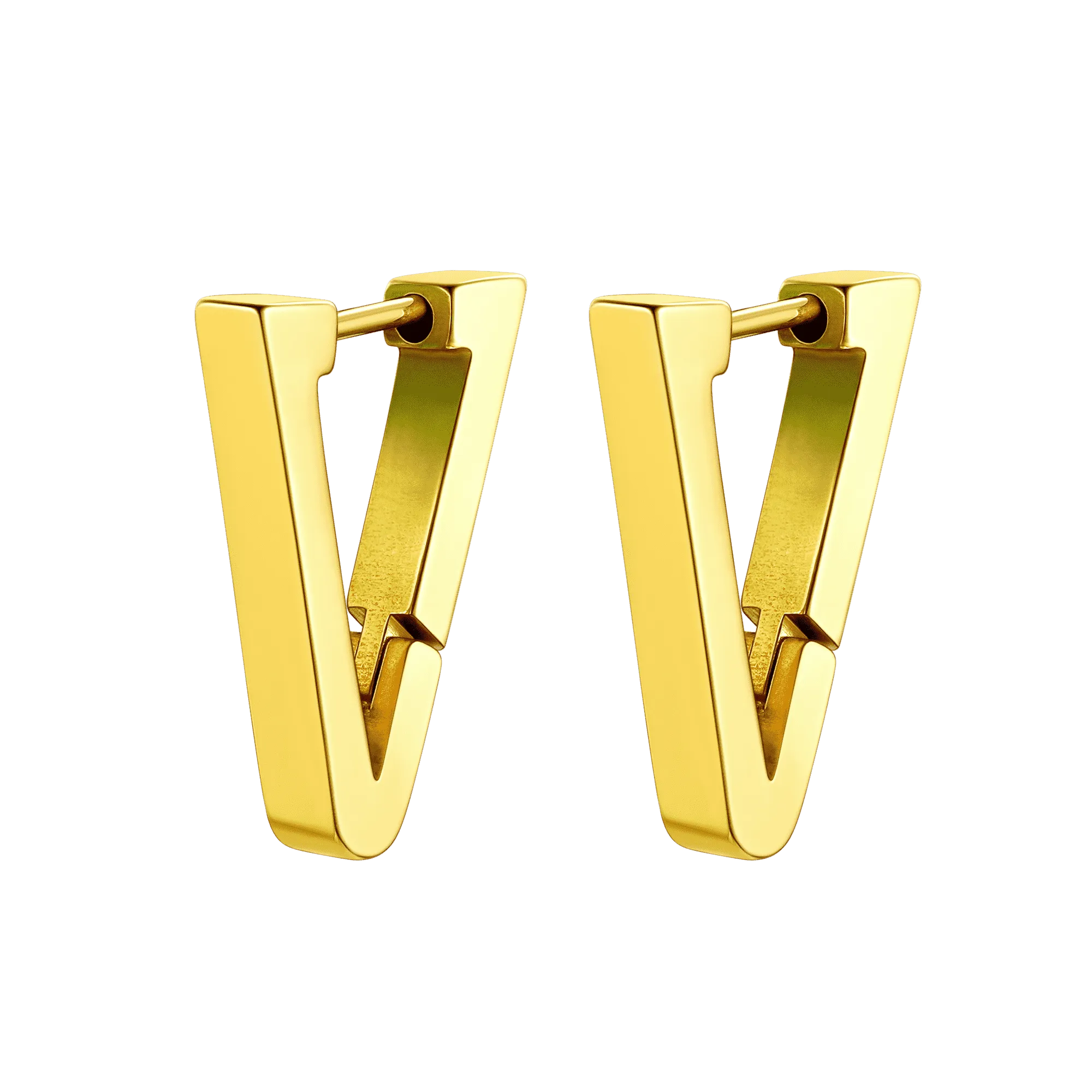 Classic Triangle Huggie Hoop Earrings for Men Women