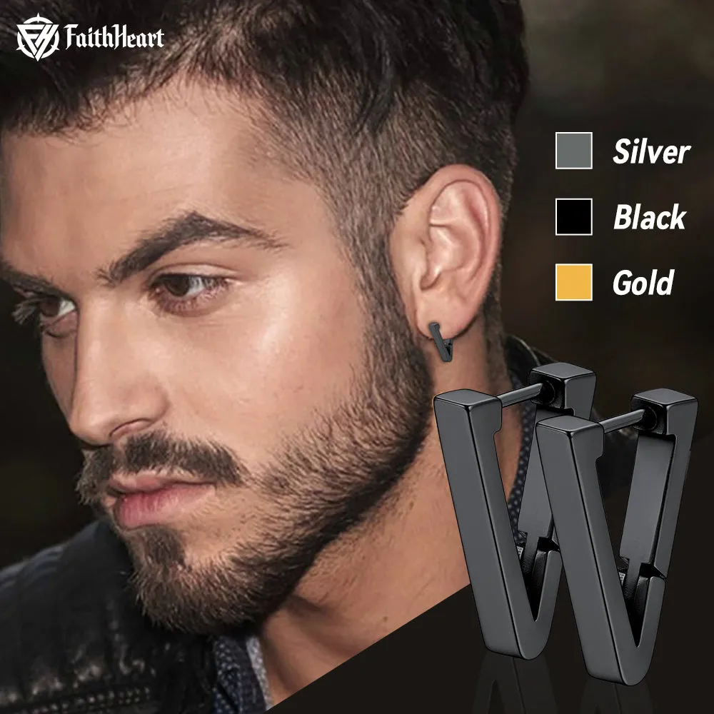 Classic Triangle Huggie Hoop Earrings for Men Women