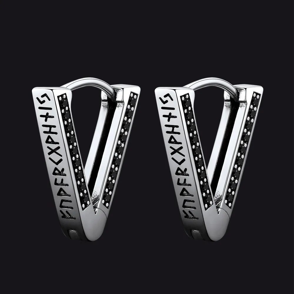 Classic Triangle Huggie Hoop Earrings for Men Women