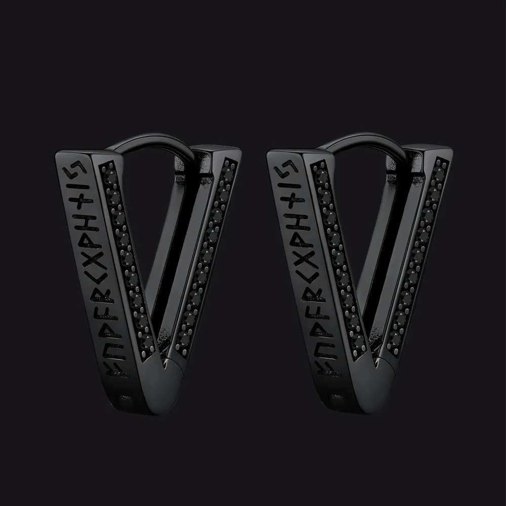 Classic Triangle Huggie Hoop Earrings for Men Women