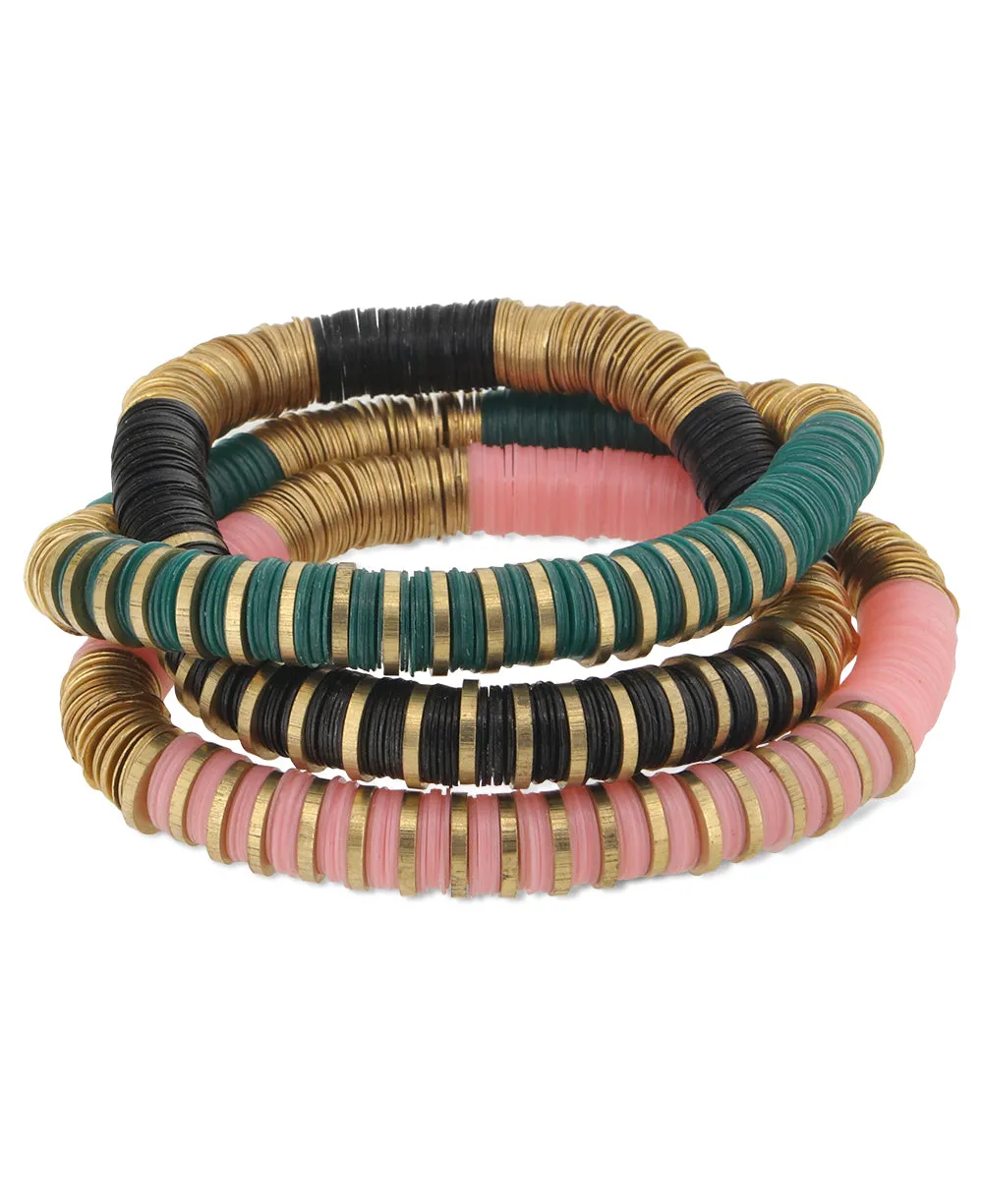 Colorful Heishi Beads Stretch Bracelets