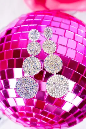 Crystal Avenue Frosted Falls Iridescent Crystal Earrings
