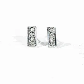 Crystal Bar Stud Earrings (GOLD OR SILVER)