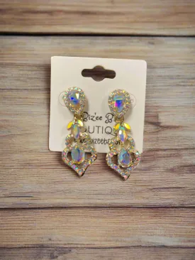 Crystal Rhinestone Designed Earrings