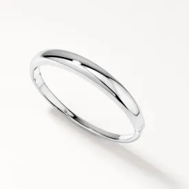 Curve Dome Bangle in Silver
