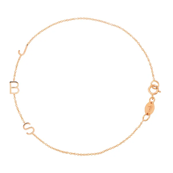 Custom Gold Bracelet - 3 Letters