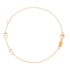 Custom Gold Bracelet - 3 Letters