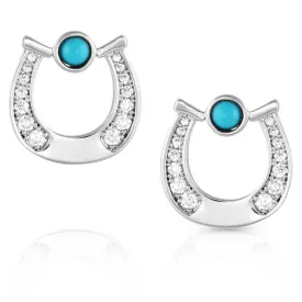 Destined Luck Turquoise Crystal Earrings