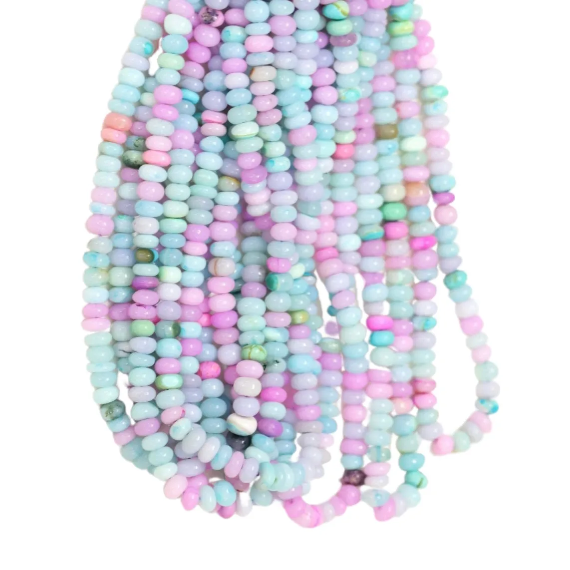 Disco Pink/Blue Gemstone Necklace 15”
