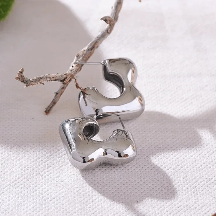 Earrings Charm Jewelry - Stainless Steel Metal Geometric - TSJ58