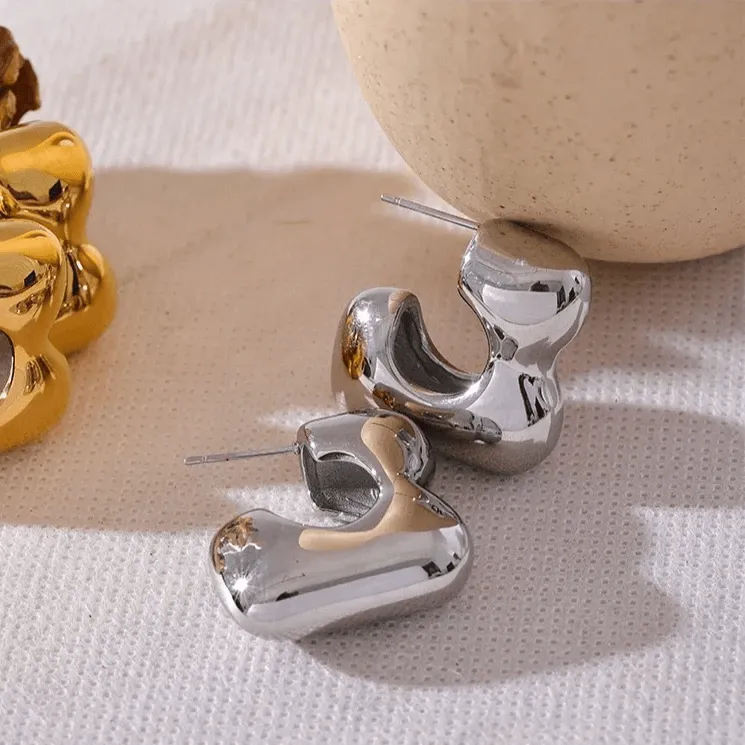 Earrings Charm Jewelry - Stainless Steel Metal Geometric - TSJ58
