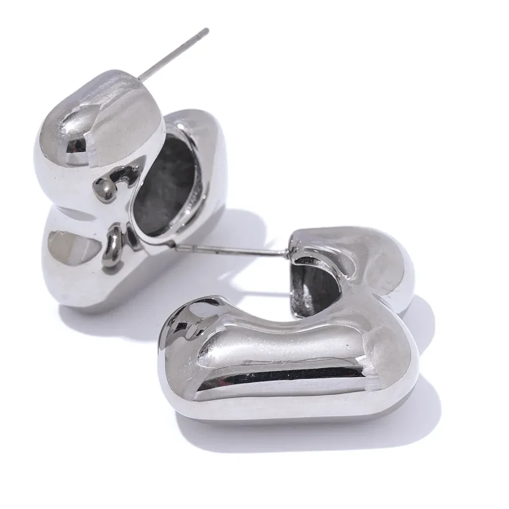 Earrings Charm Jewelry - Stainless Steel Metal Geometric - TSJ58