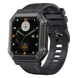 EIGIIS 1.9-inch Military H31 Smart Watch with Text and Call(Answer/Dial), Rugged Smart Watch with Heart Rate and Blood Oxygen Monitor, Outdoor Tactical Bluetooth Smart Watches for Men Compatible with Android iPhone