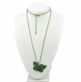 Fashion vintaged Double butterfly pendant necklace Statement jewelry for women