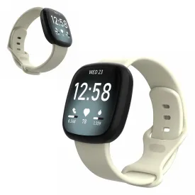 Fitbit Versa 3 / Sense silicone watch band - Beige Size: L
