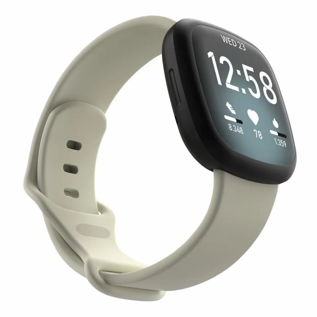 Fitbit Versa 3 / Sense silicone watch band - Beige Size: L