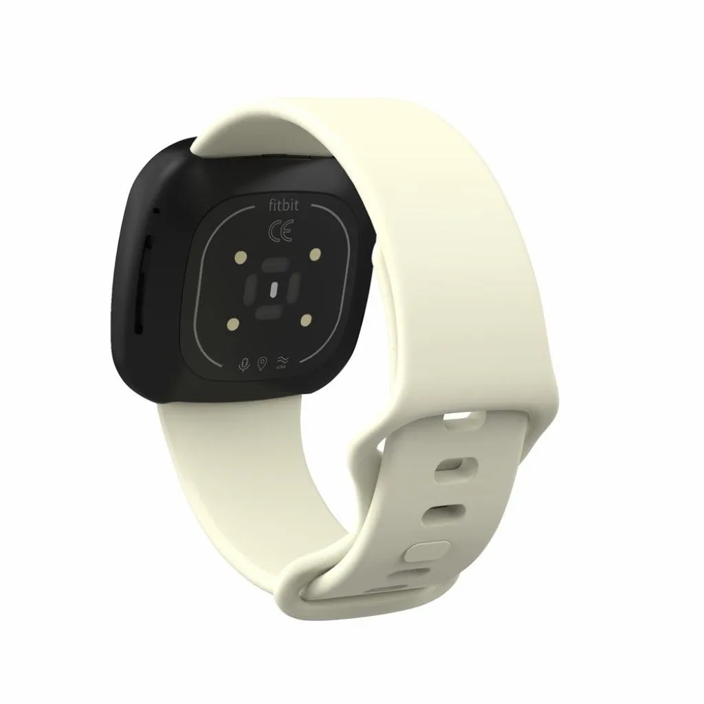 Fitbit Versa 3 / Sense silicone watch band - Beige Size: L