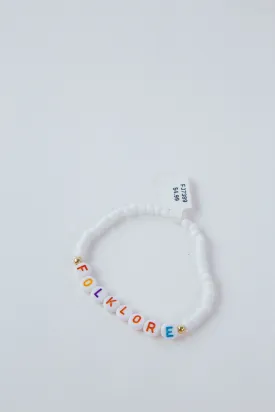 Folklore Friendship Bracelet, White