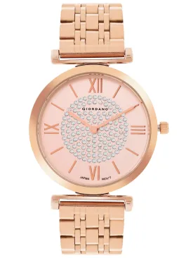 Giordano Analog Stylish Watch for Women Water Resistant Fashion Watch Round Shape with 2 Hand Mechanism Wrist Watch for Girls & Ladies to Compliment Your Look/Ideal Gift for Female - GZ-60063