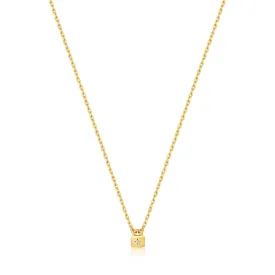 Gold Padlock Necklace
