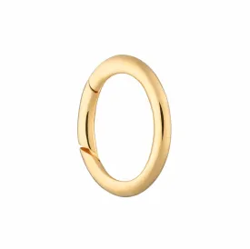 Gold Plated Hinged Oval Charm Lock