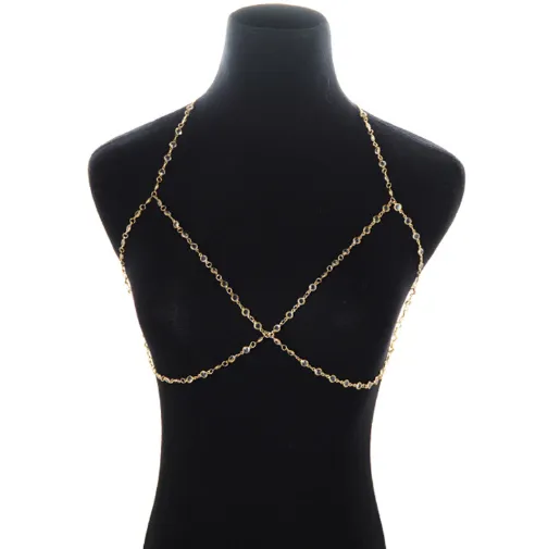 Golden Glory Body   Bra Chain
