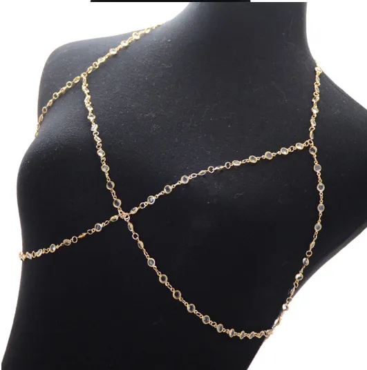 Golden Glory Body   Bra Chain
