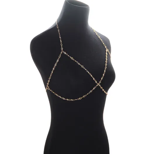 Golden Glory Body   Bra Chain